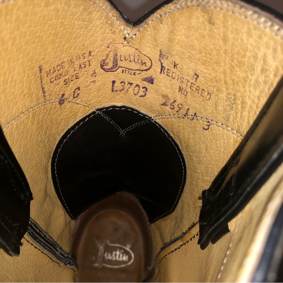 Justin mens cowboy rodeo boots size 6 - Picture 9 of 9